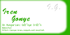 iren gonye business card